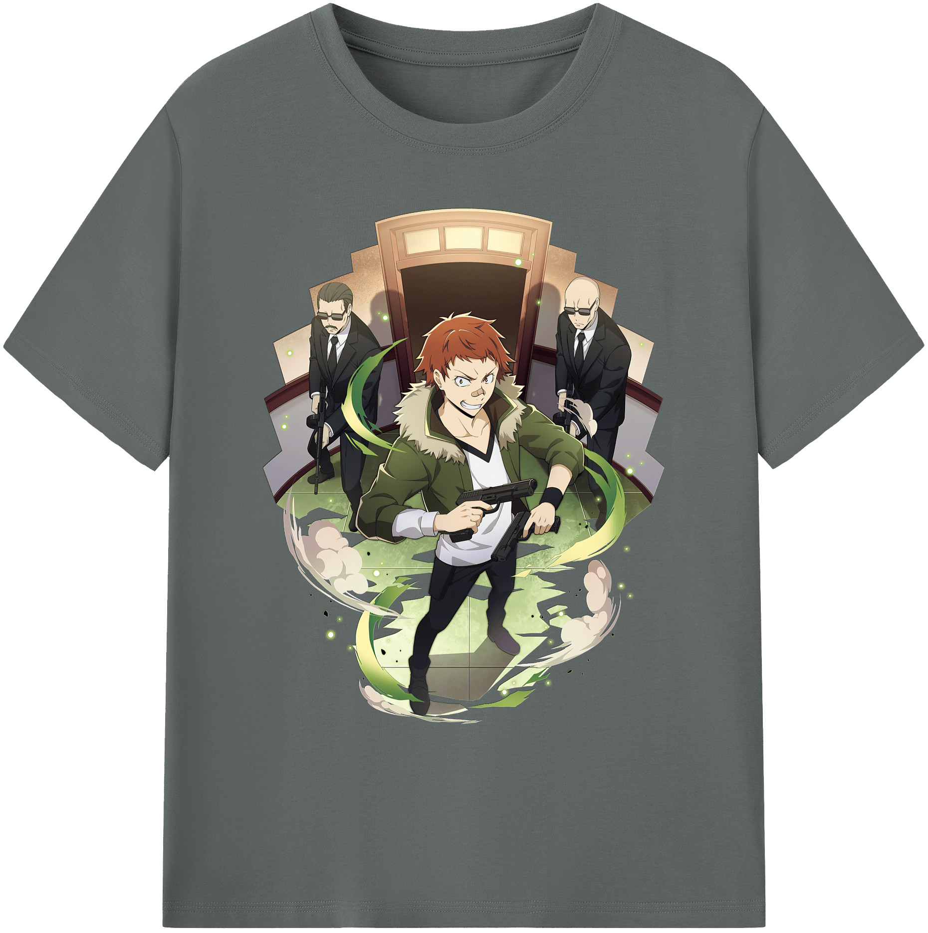 （画像用） 文豪ストレイドッグス Bungo Stray Dogs 綿100％ メンズ半袖Tシャツ｜肌触りやわらか＆通気性